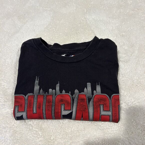 Hollister Chicago Bulls Theme T Shirt Black Men’s Small‎ - Picture 1 of 6